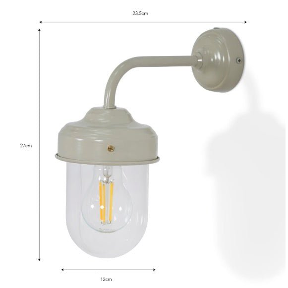 Thurlaston Barn Outdoor Light - Light Clay Steel4 - Duck Barn Interiors