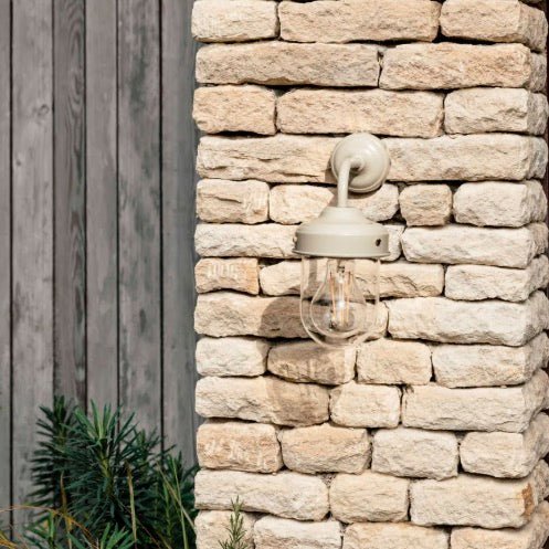 Thurlaston Barn Outdoor Light - Light Clay Steel1 - Duck Barn Interiors