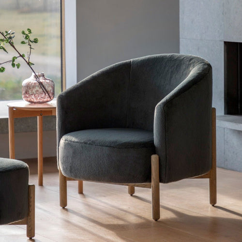 Tindon Armchair- Alaska Graphite