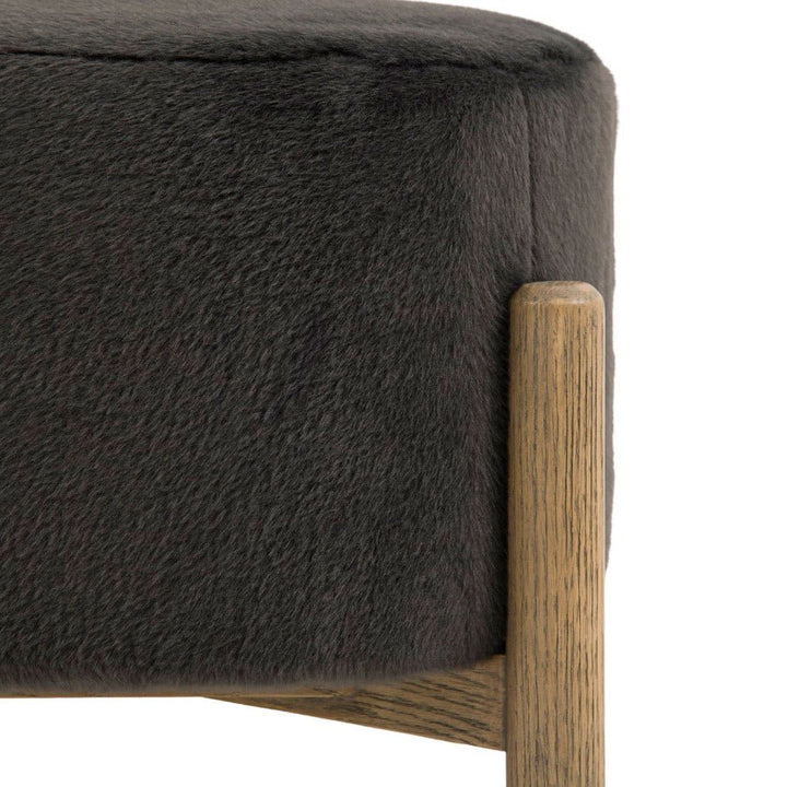Tindon Round Footstool - Alaska Graphite7 - Duck Barn Interiors