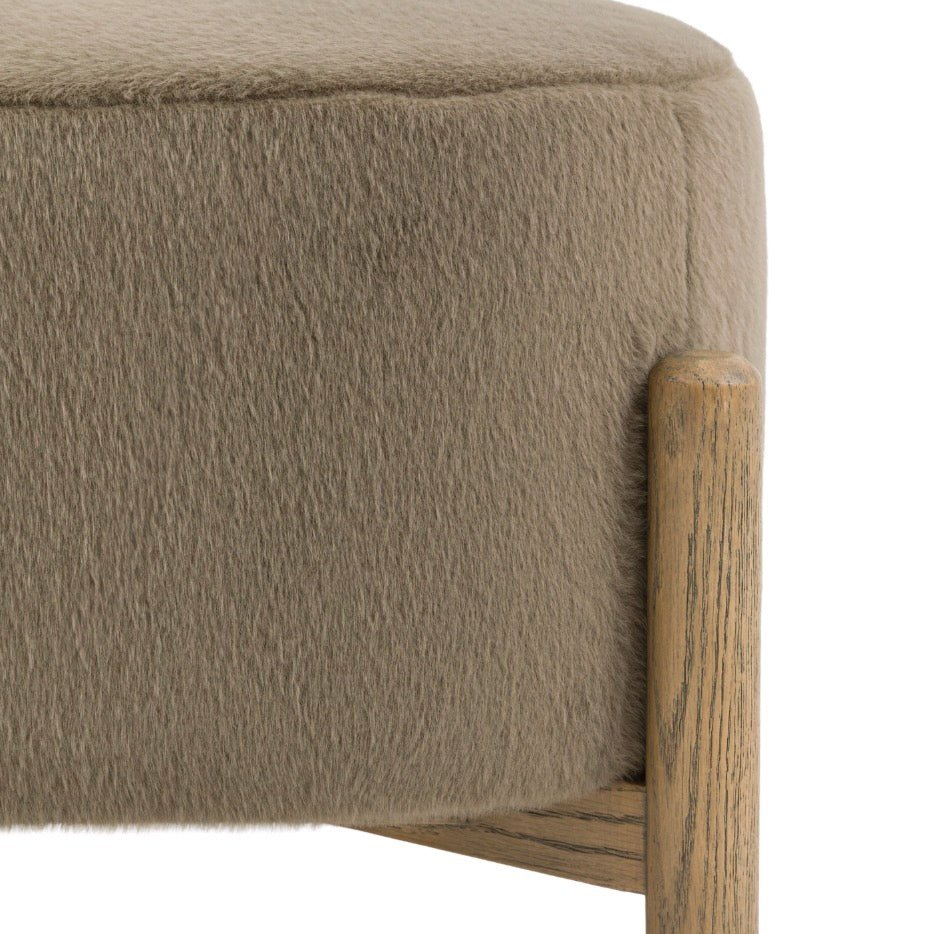 Tindon Round Footstool - Alaska Khaki7 - Duck Barn Interiors