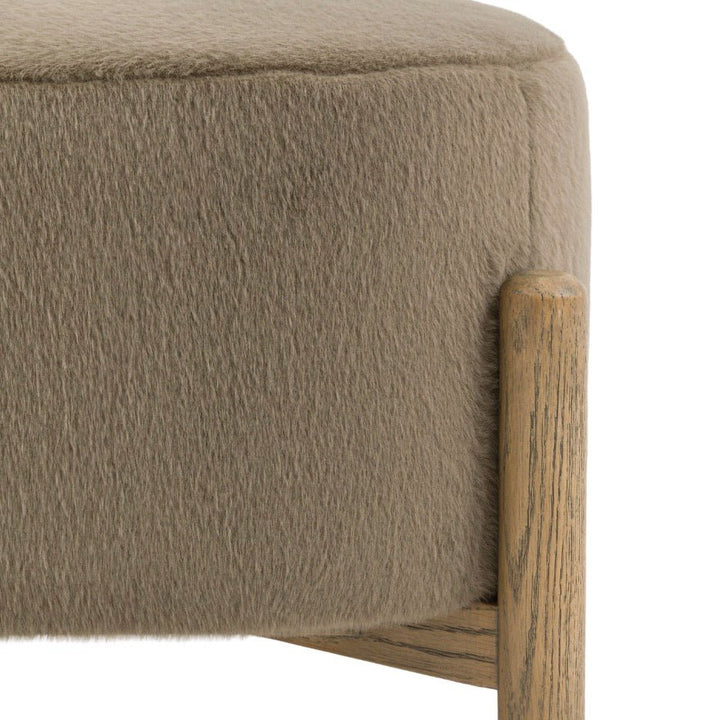 Tindon Round Footstool - Alaska Khaki7 - Duck Barn Interiors