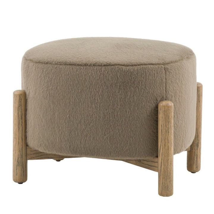 Tindon Round Footstool - Alaska Khaki5 - Duck Barn Interiors