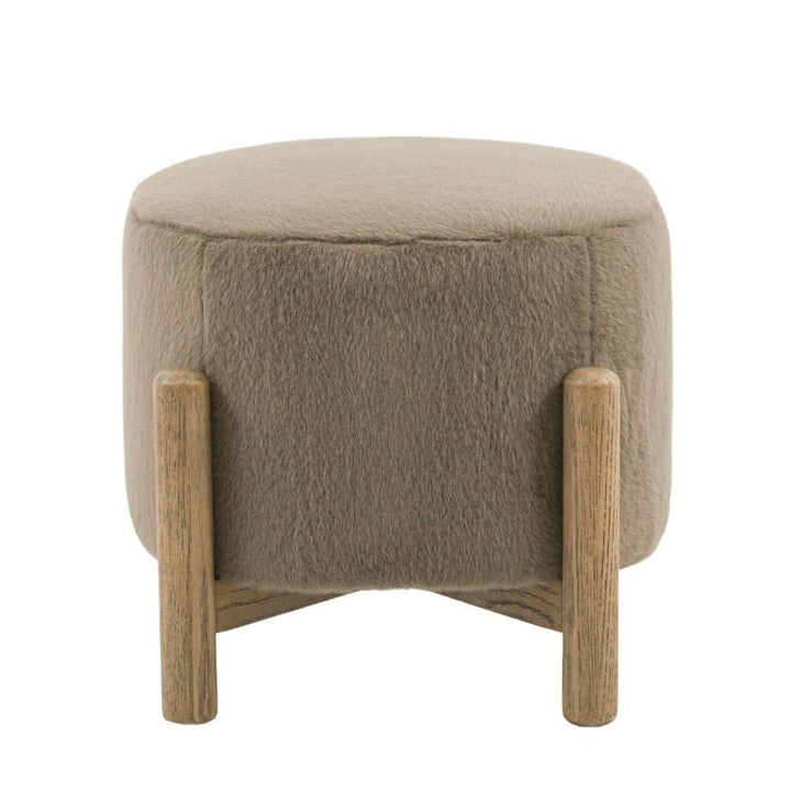 Tindon Round Footstool - Alaska Khaki6 - Duck Barn Interiors