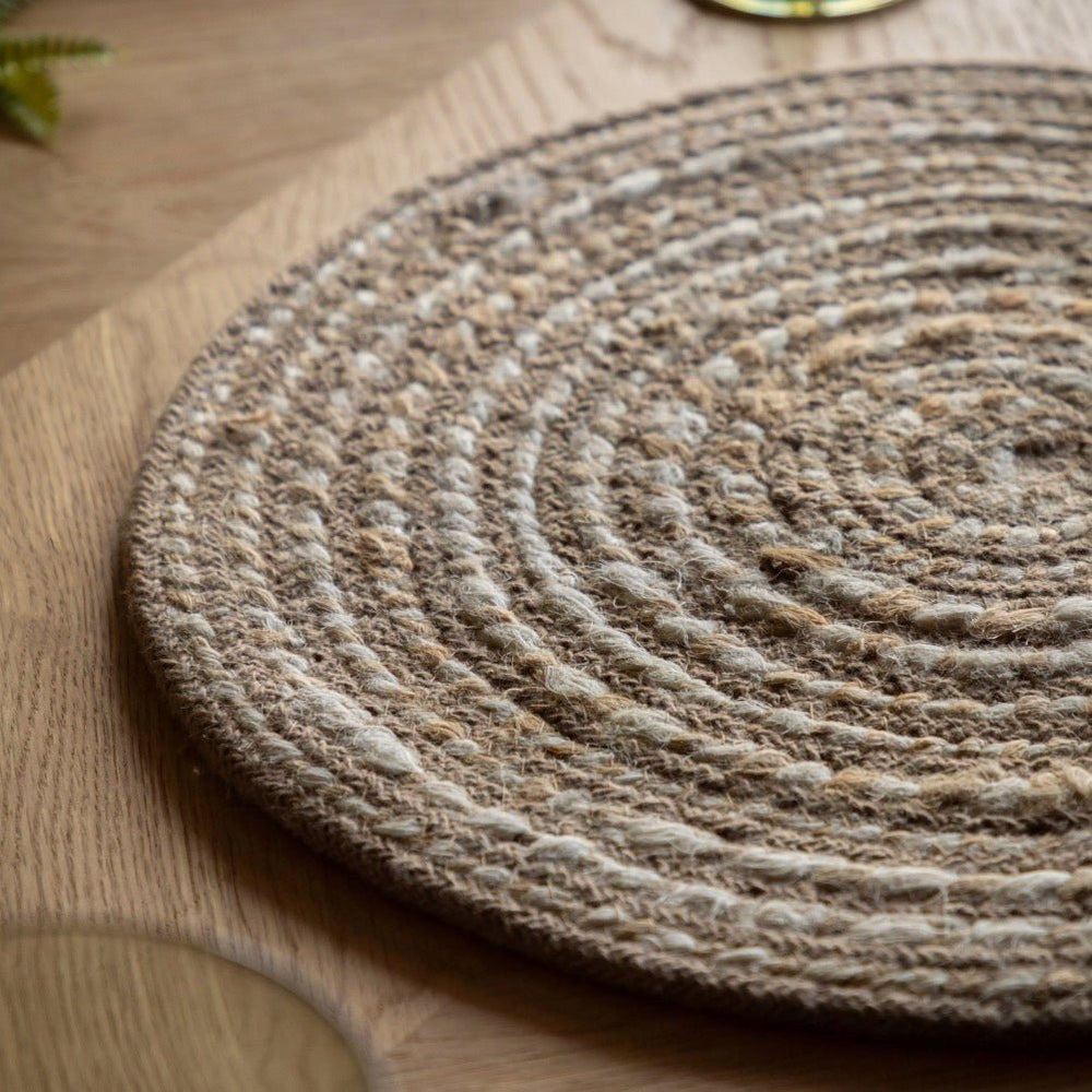 Tonal Weave Round Placemats (Set of 4)2 - Duck Barn Interiors