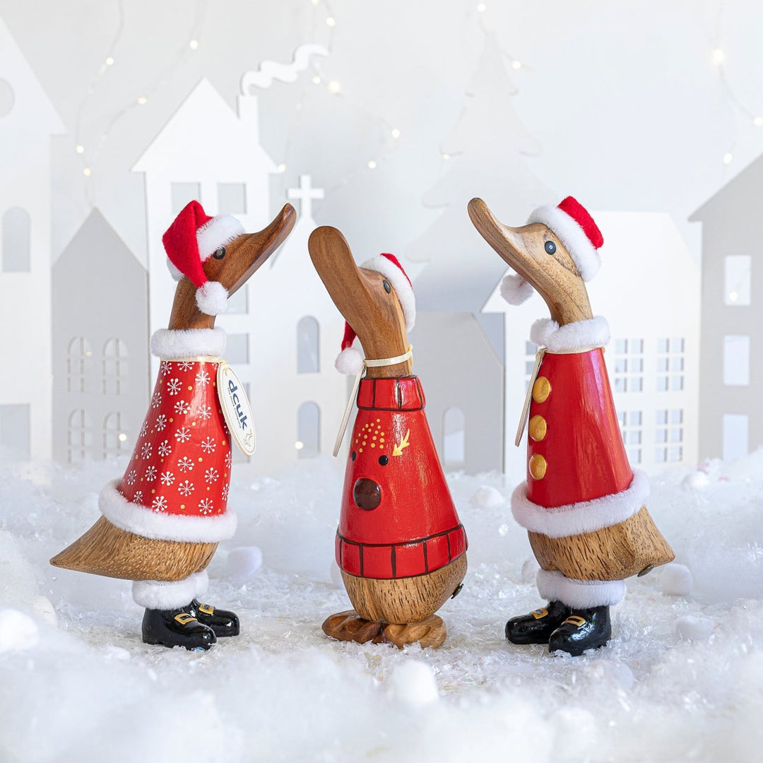 Traditional Christmas Duckling - Reindeer Jumper4 - Duck Barn Interiors