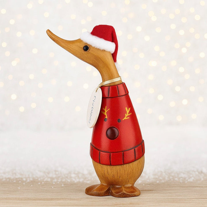 Traditional Christmas Duckling - Reindeer Jumper2 - Duck Barn Interiors
