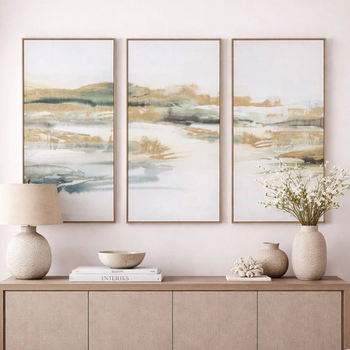 Triptych Landscape Framed Canvas