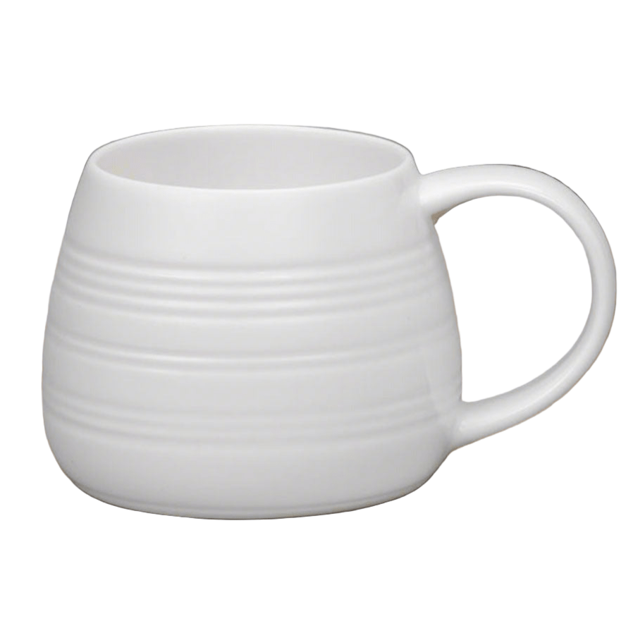 Tulip White Bone China Mug - Linear1 - Duck Barn Interiors