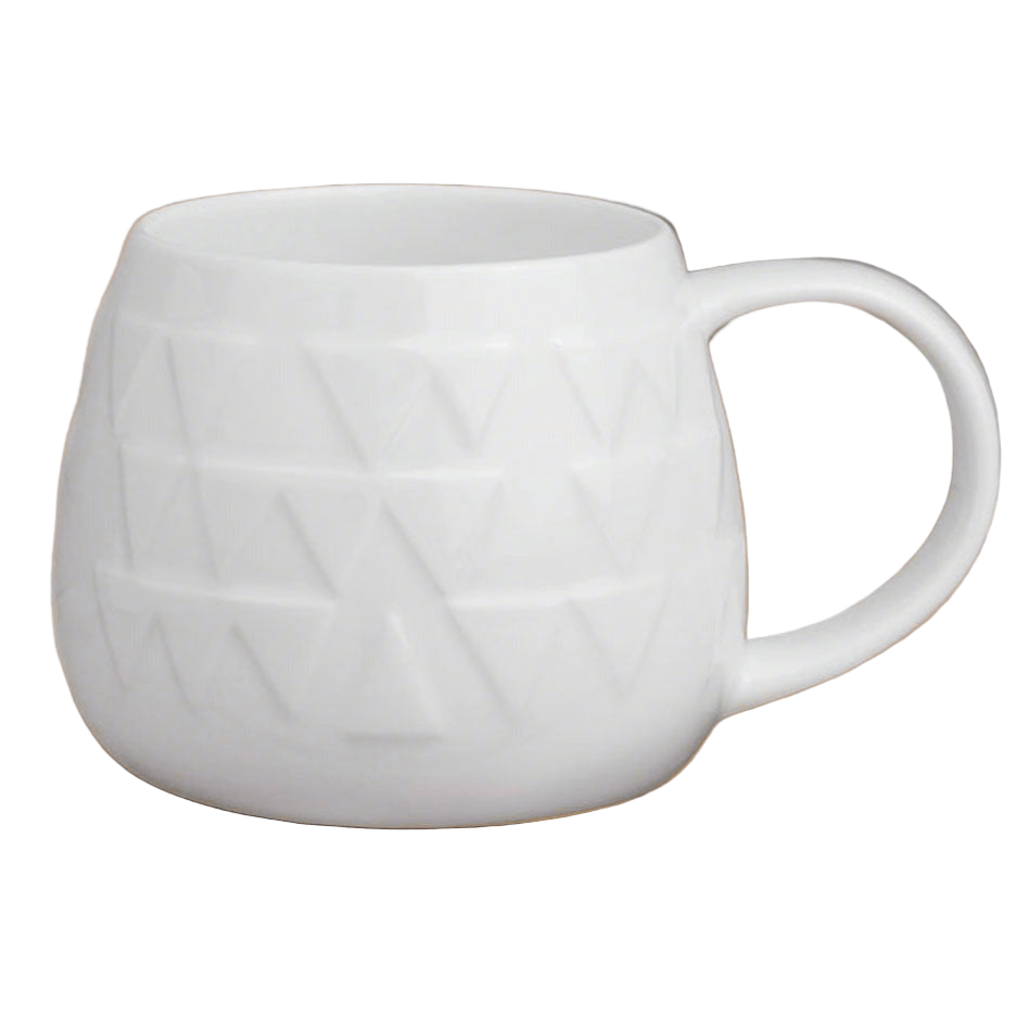 Tulip White Bone China Mug - Zig Zag1 - Duck Barn Interiors