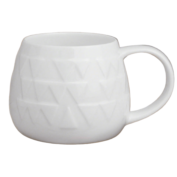 Tulip White Bone China Mug - Zig Zag1 - Duck Barn Interiors