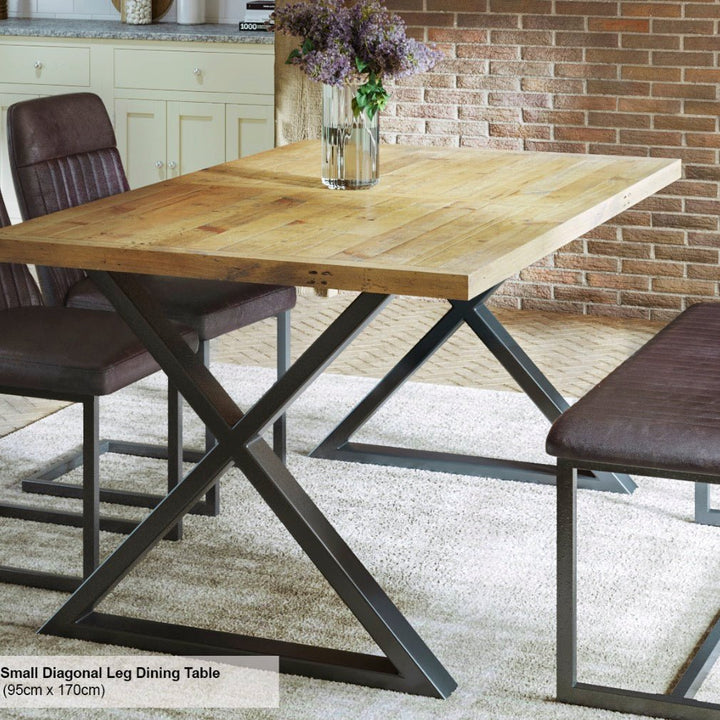Urban Elegance Dining Table - Diagonal Leg (3 Sizes)1 - Duck Barn Interiors