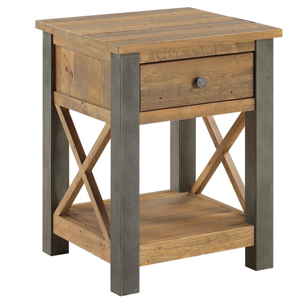 Urban Elegance Lamp Side Table With Drawer1 - Duck Barn Interiors