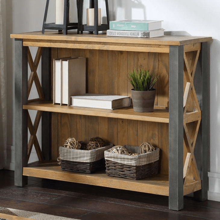 Urban Elegance - Reclaimed Low Bookcase2 - Duck Barn Interiors