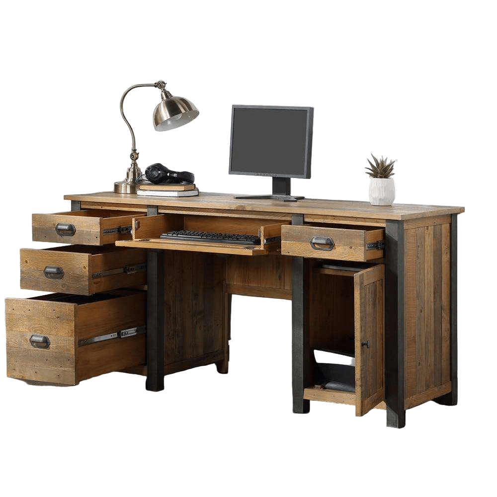 Urban Elegance Twin Pedestal Home Office Desk8 - Duck Barn Interiors