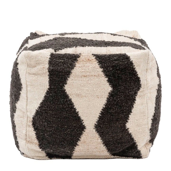 Visby Black & White Pouffe4 - Duck Barn Interiors