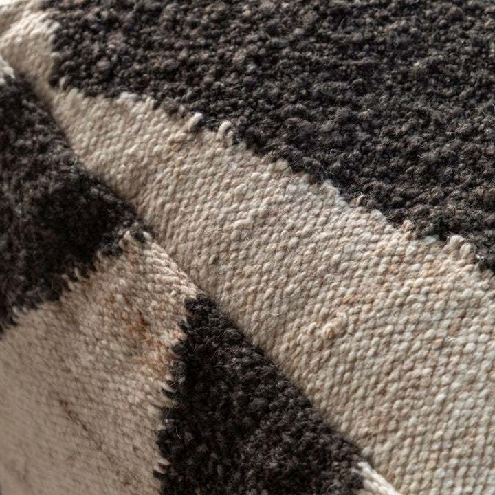 Visby Black & White Pouffe2 - Duck Barn Interiors