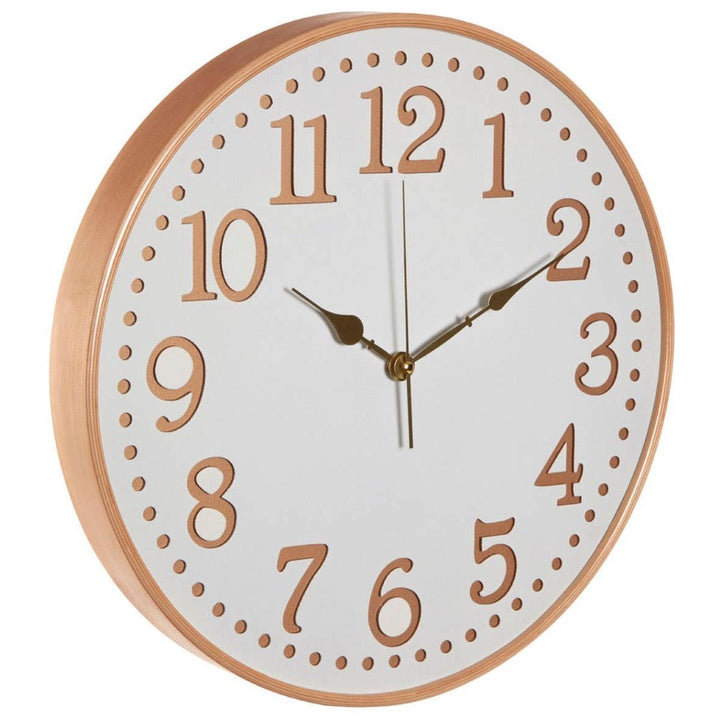 Vitus White Wood with Gold Numbers Wall Clock1 - Duck Barn Interiors