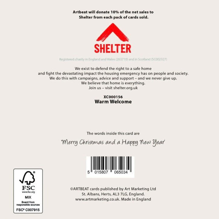 Warm Welcome Charity Christmas Cards - Pack of 63 - Duck Barn Interiors