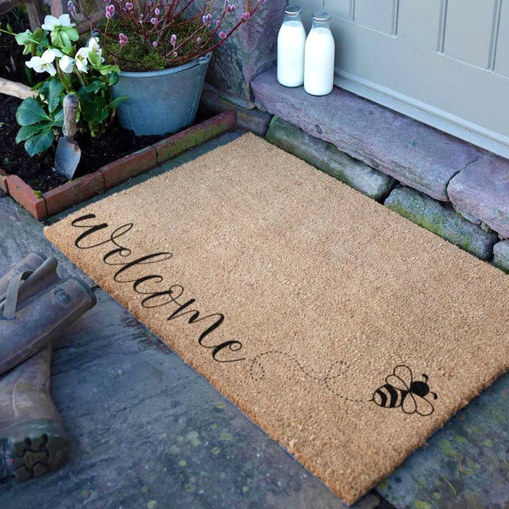 Welcome Bee Doormat - Extra Large1 - Duck Barn Interiors