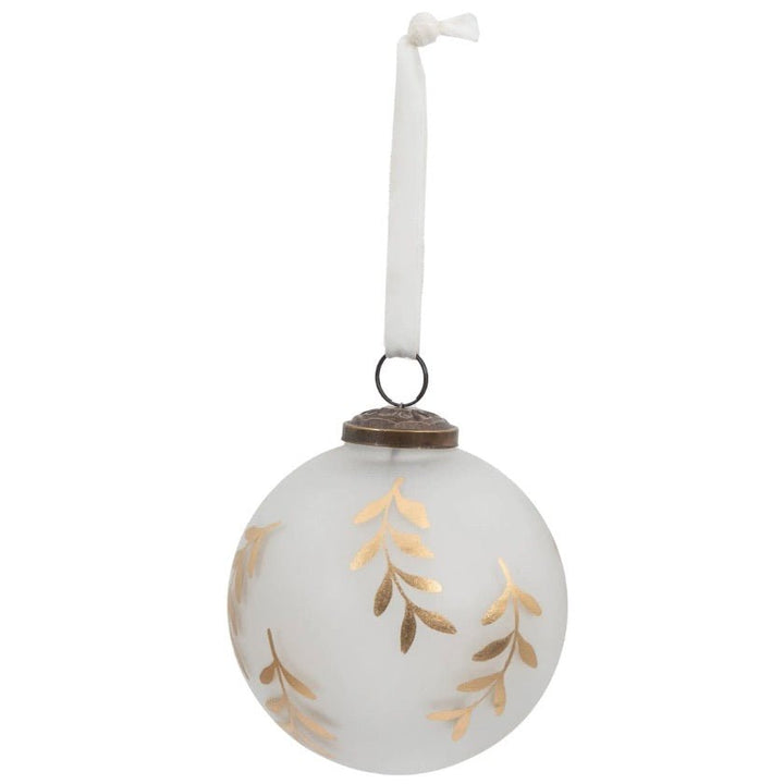 White and Gold Mistel Baubles - Set of 43 - Duck Barn Interiors