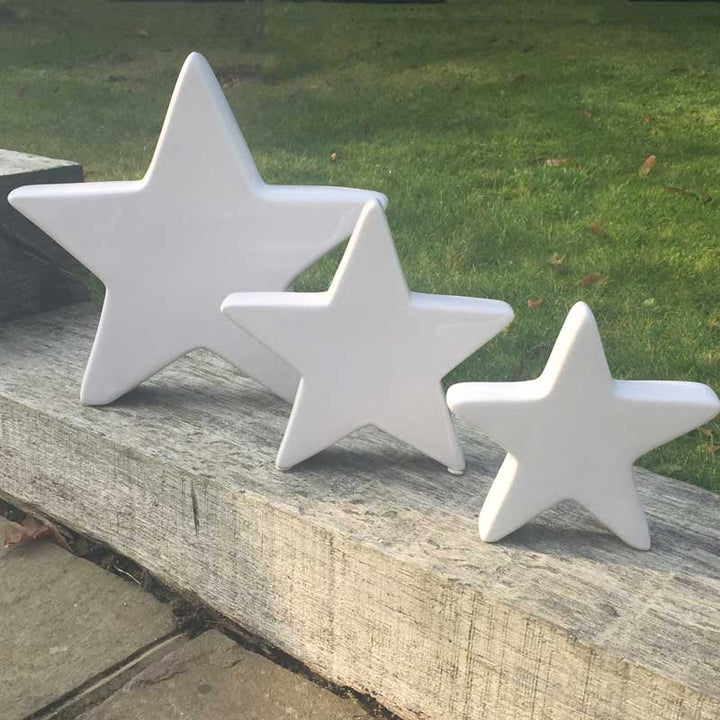White Ceramic Stars (3 Sizes)2 - Duck Barn Interiors