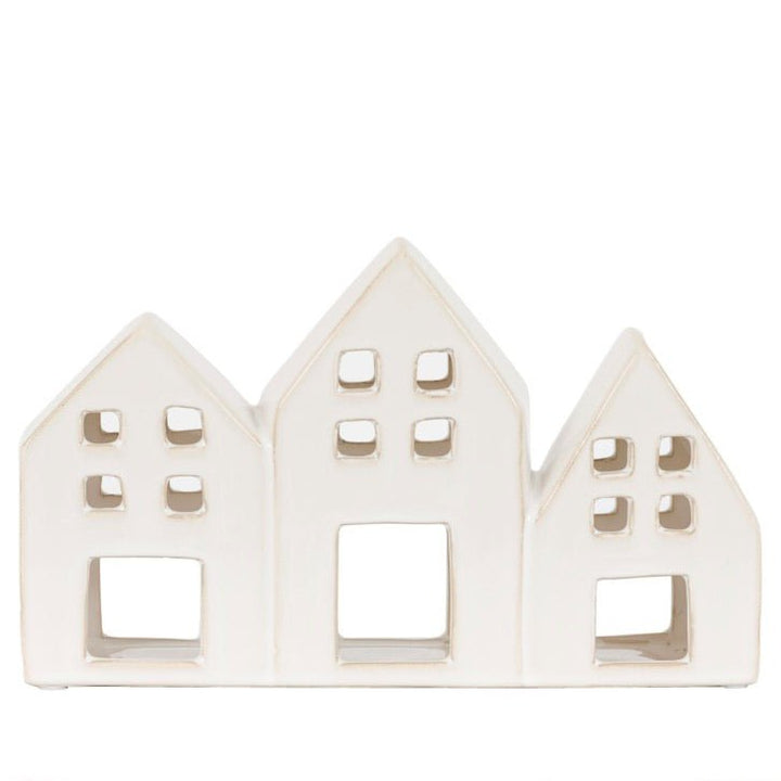 White Houses Ceramic Tealight Holder2 - Duck Barn Interiors