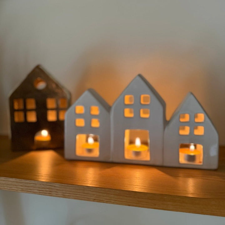 White Houses Ceramic Tealight Holder8 - Duck Barn Interiors