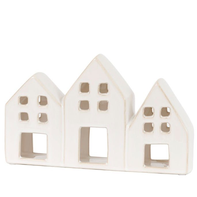 White Houses Ceramic Tealight Holder5 - Duck Barn Interiors