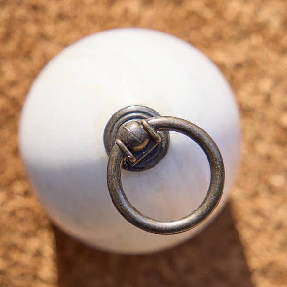 White Marble Door Stop4 - Duck Barn Interiors