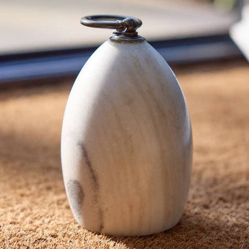 White Marble Door Stop