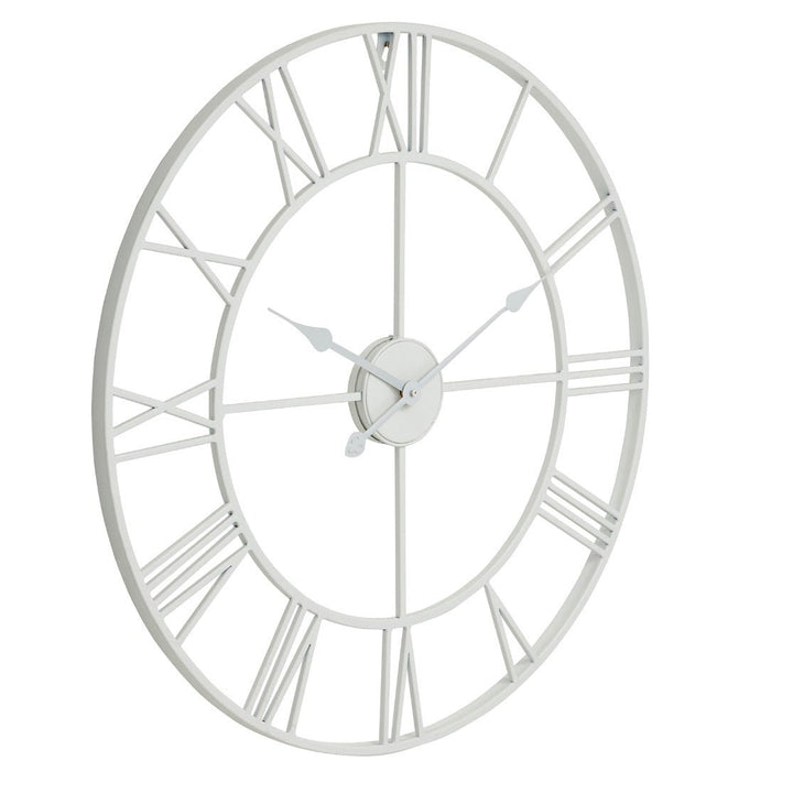 White Skeleton Wall Clock (70cm)1 - Duck Barn Interiors