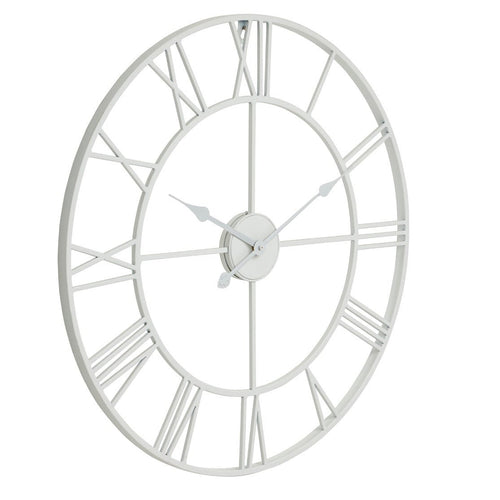 White Skeleton Wall Clock (70cm)