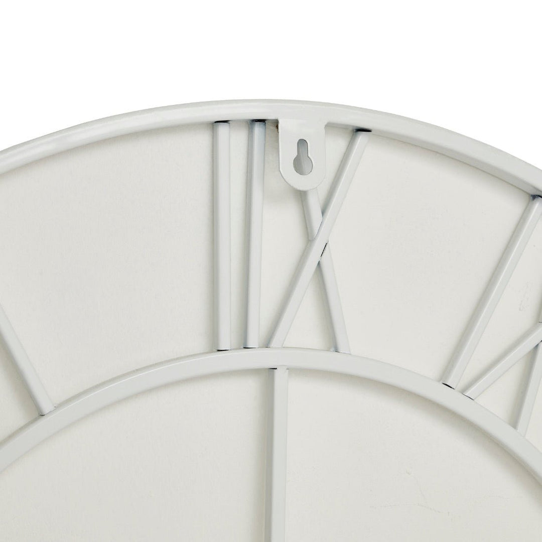 White Skeleton Wall Clock (70cm)2 - Duck Barn Interiors