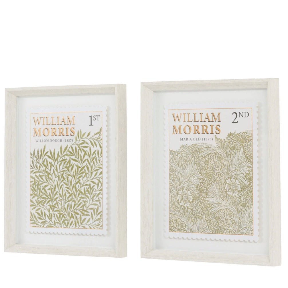William Morris Green Stamp by Laura Bolton - Set of 24 - Duck Barn Interiors