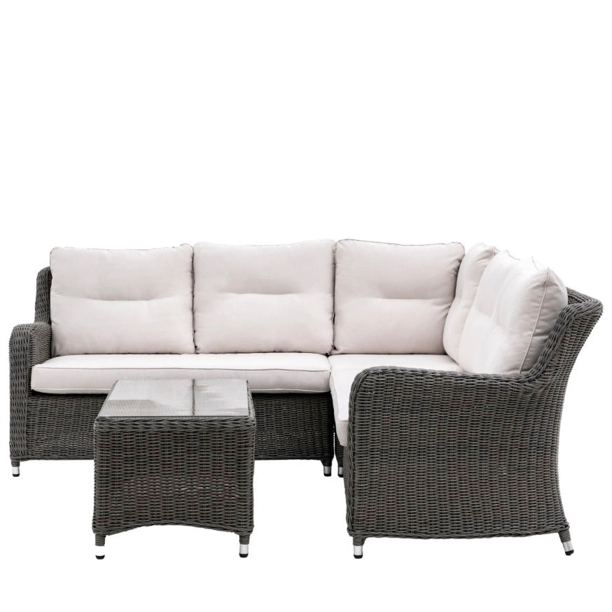 Windsor Corner Sofa Set with Table - Black5 - Duck Barn Interiors