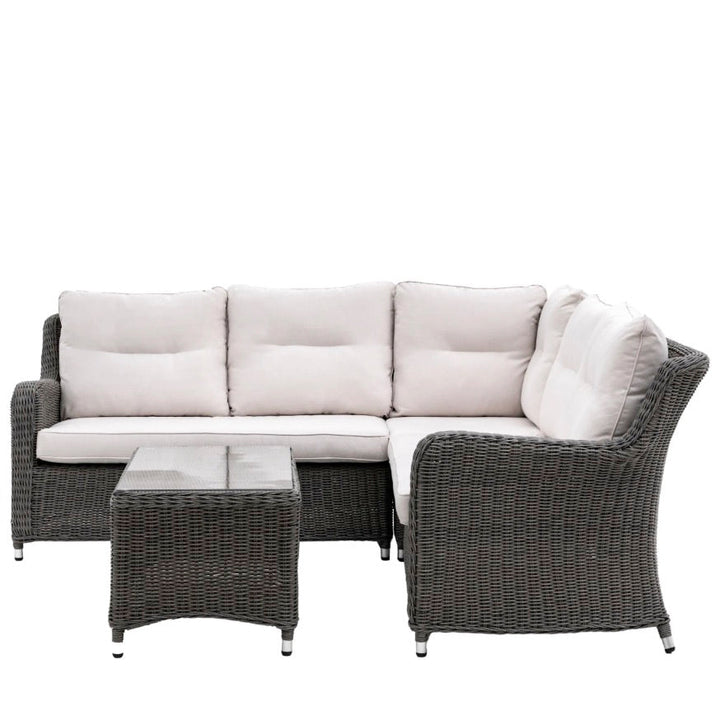 Windsor Corner Sofa Set with Table - Black5 - Duck Barn Interiors