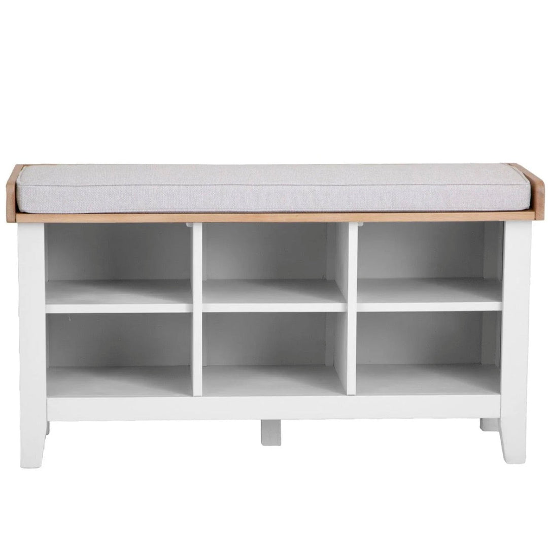 Windsor White Hall Cushioned Seat Bench7 - Duck Barn Interiors