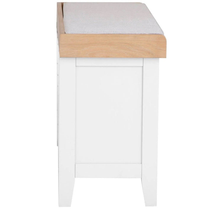 Windsor White Hall Cushioned Seat Bench8 - Duck Barn Interiors