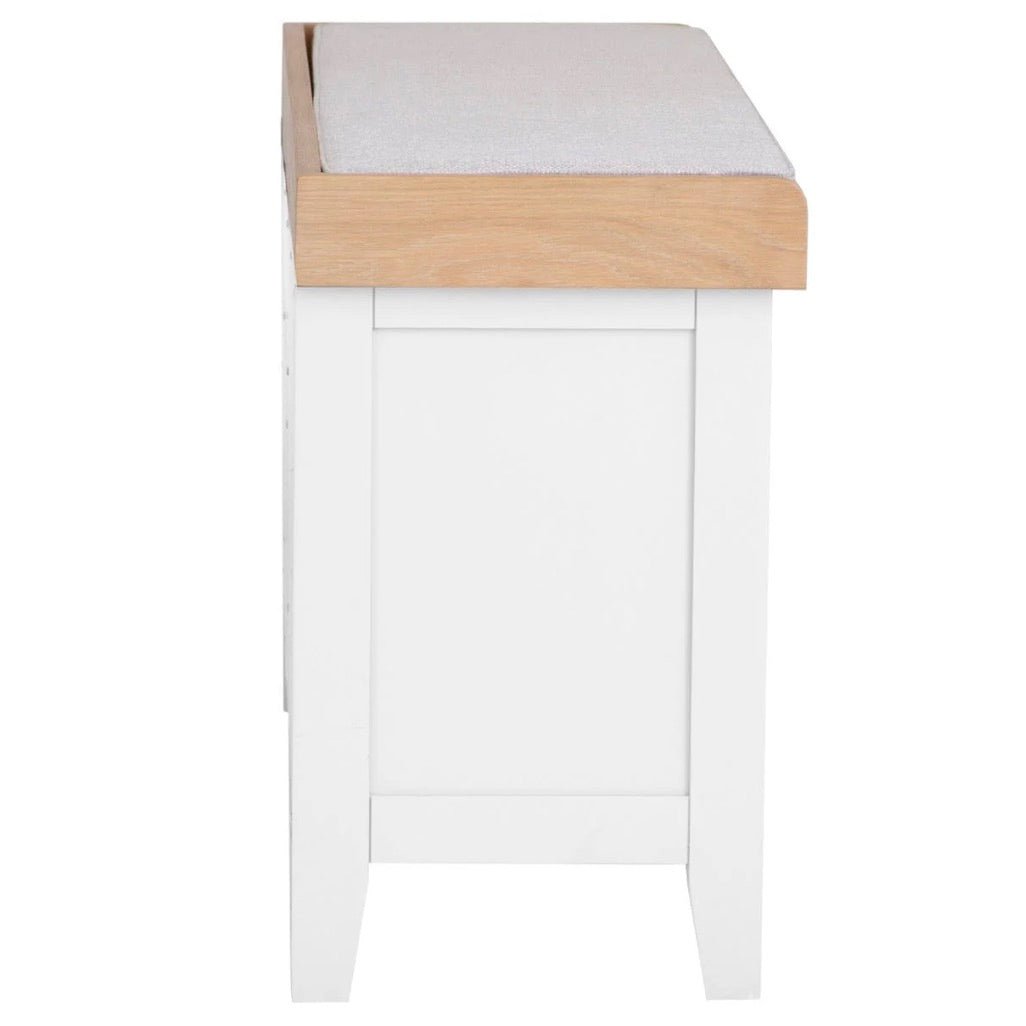 Windsor White Hallway Storage Bench7 - Duck Barn Interiors