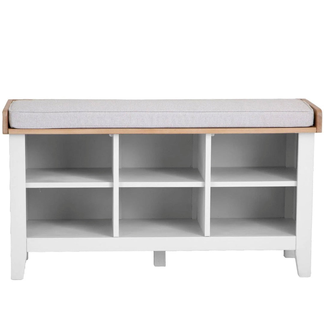 Windsor White Hallway Storage Bench6 - Duck Barn Interiors