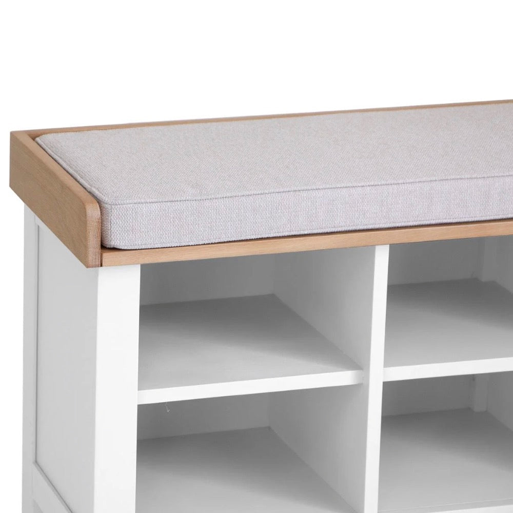 Windsor White Hallway Storage Bench3 - Duck Barn Interiors
