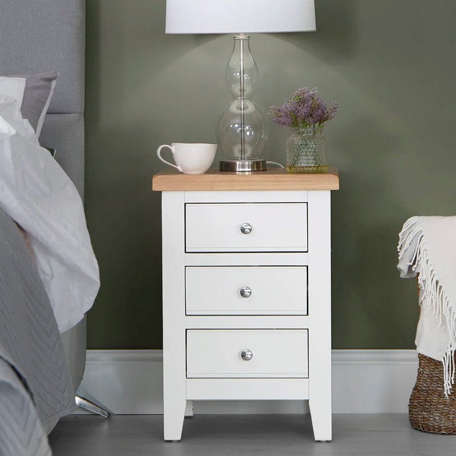 Windsor White Large Bedside Cabinet2 - Duck Barn Interiors