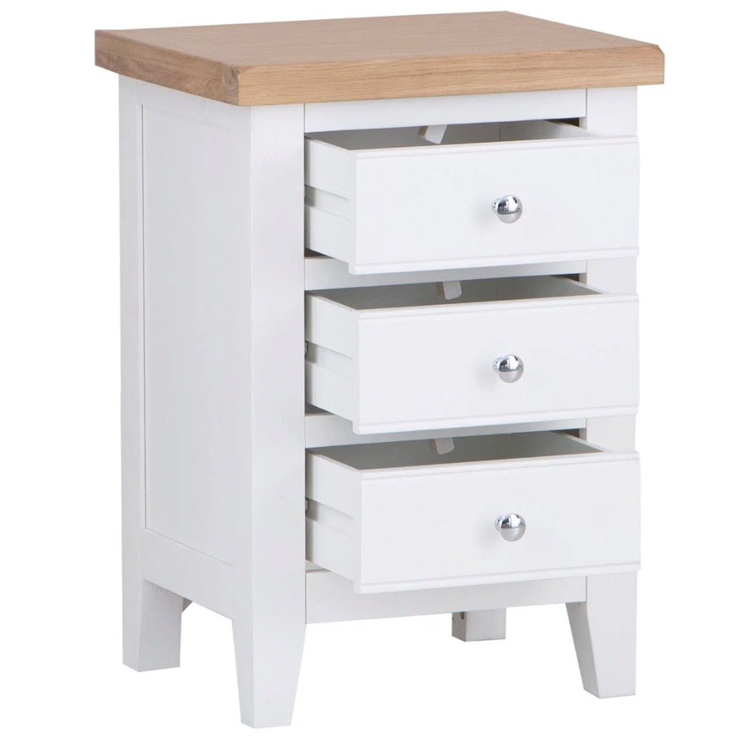 Windsor White Large Bedside Cabinet3 - Duck Barn Interiors