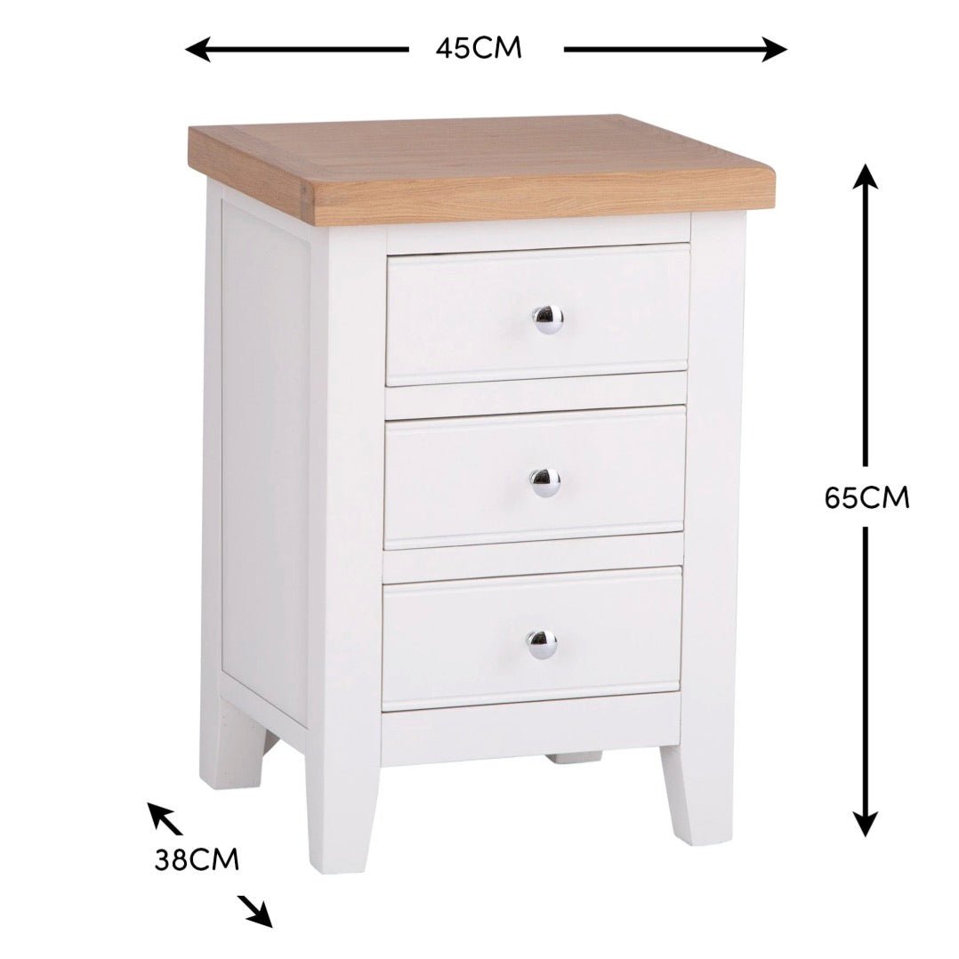 Windsor White Large Bedside Cabinet10 - Duck Barn Interiors