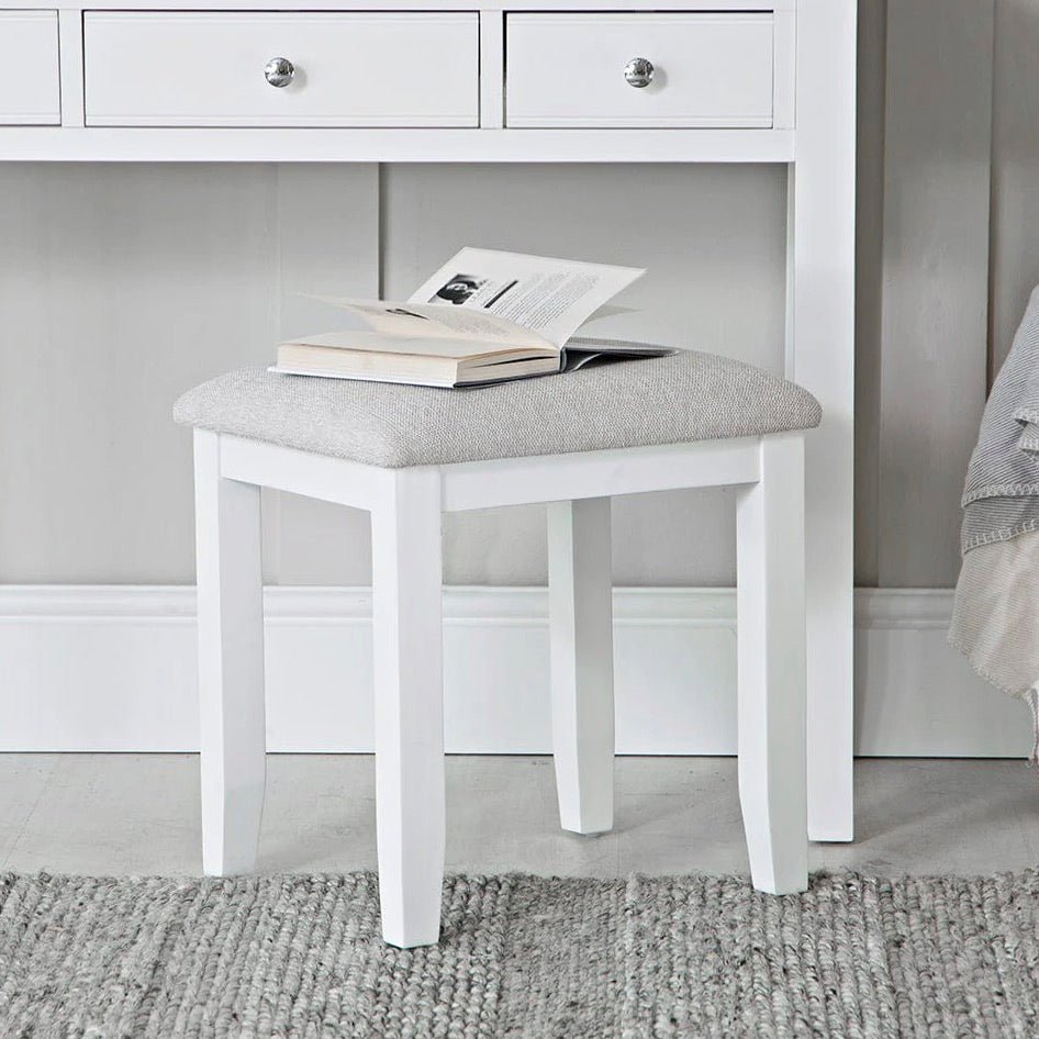 Windsor White Stool2 - Duck Barn Interiors
