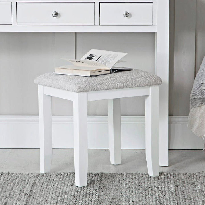 Windsor White Stool2 - Duck Barn Interiors