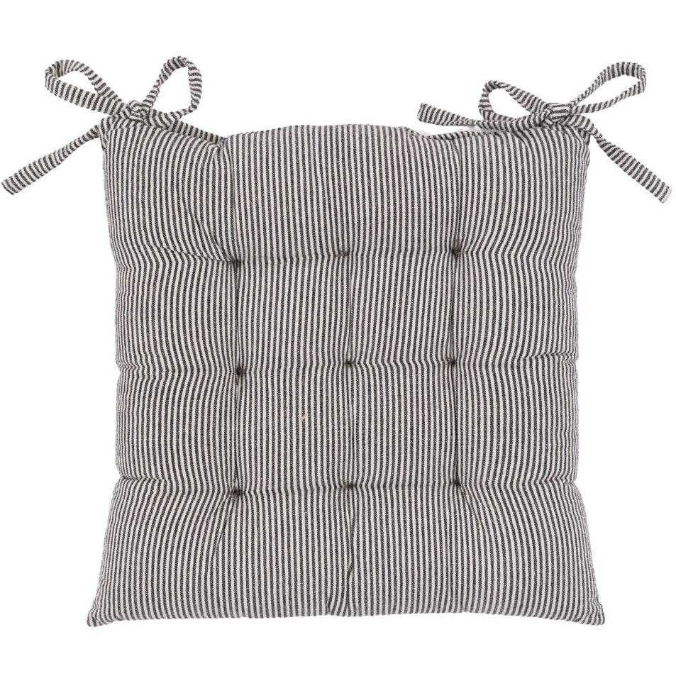 Windsor Woven Strip Seat Pad Cushion - Ink Blue1 - Duck Barn Interiors