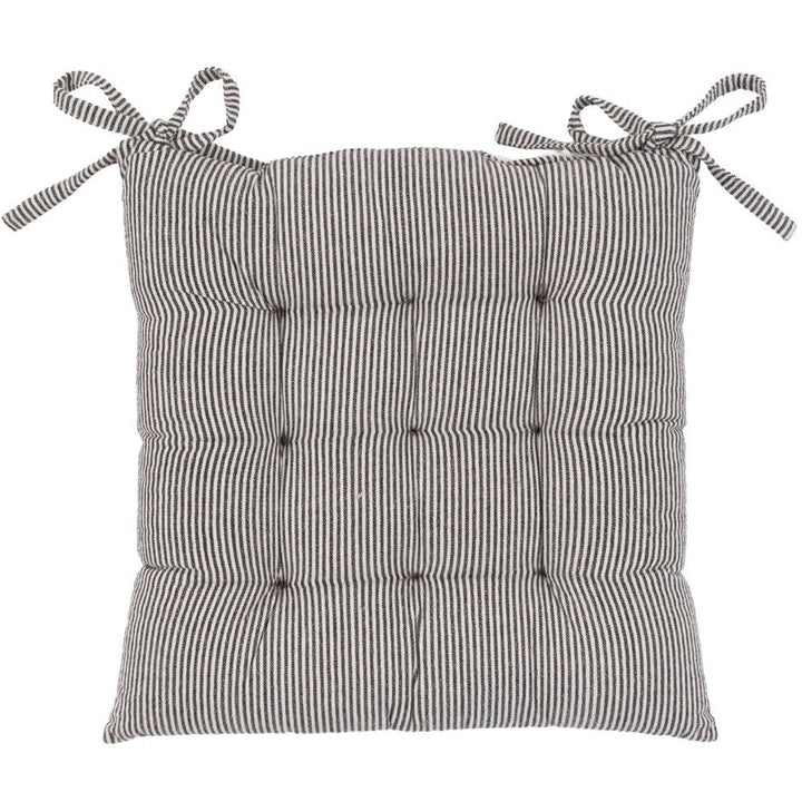Windsor Woven Strip Seat Pad Cushion - Ink Blue1 - Duck Barn Interiors