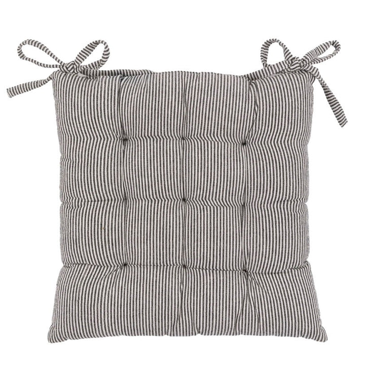 Windsor Woven Strip Seat Pad Cushion - Ink Blue5 - Duck Barn Interiors